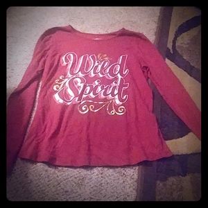 Red long sleeve shirt